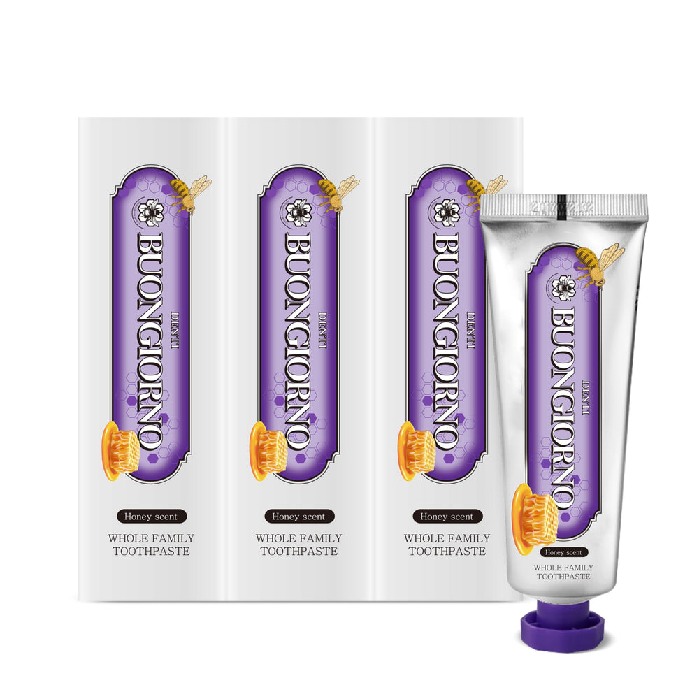 DENTI BUONGIORNO Gum Care Toothpaste Honey Mint tube and packaging