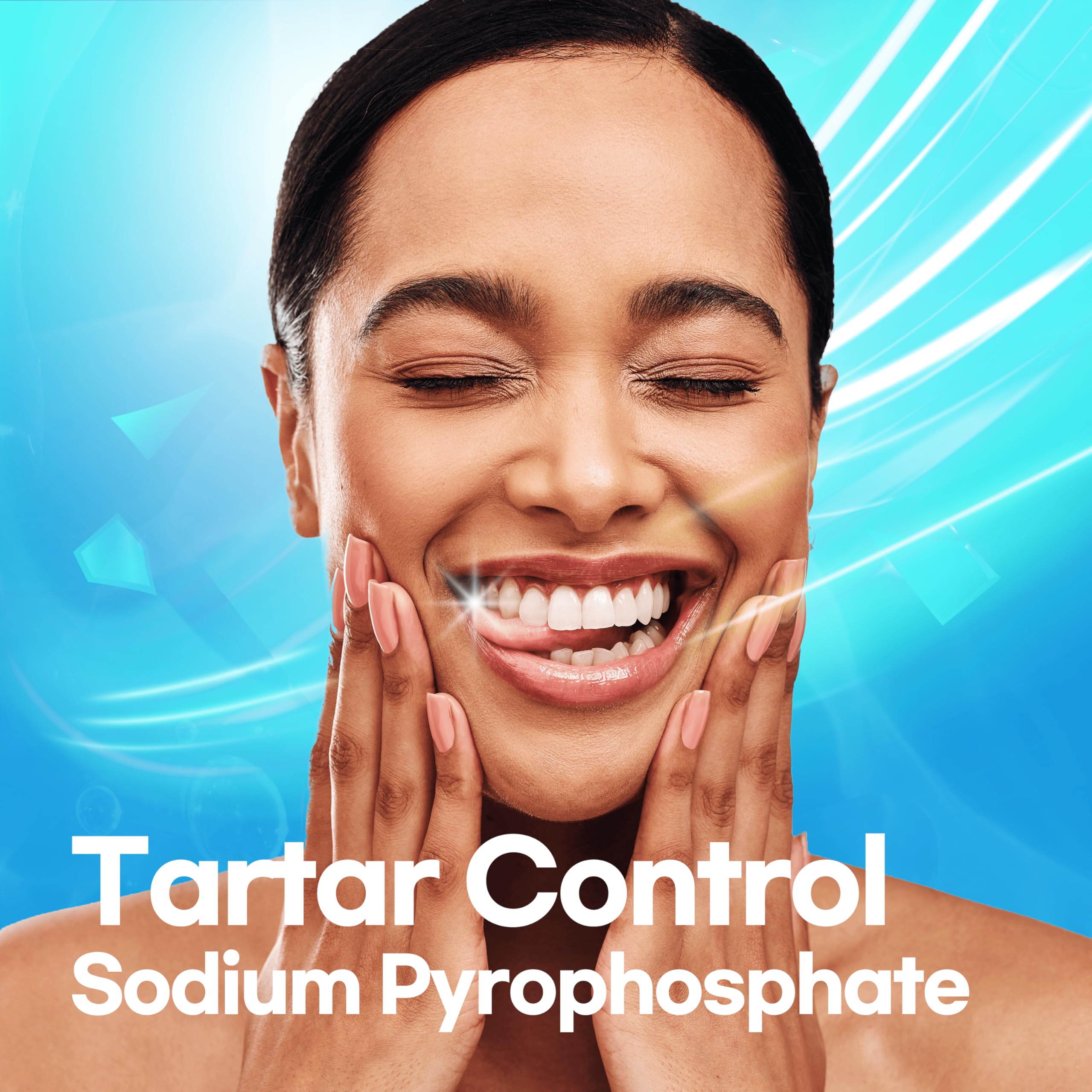 Illustration of tartar removal and enamel protection from fluoride