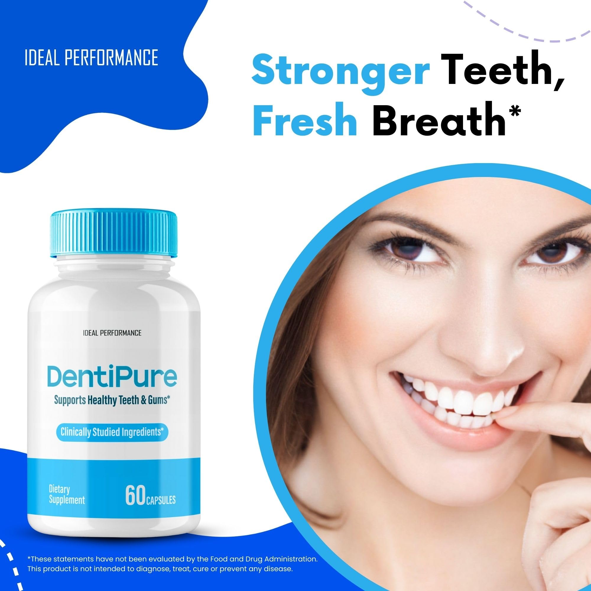 Dentipure supplement pills with advanced oral probiotics