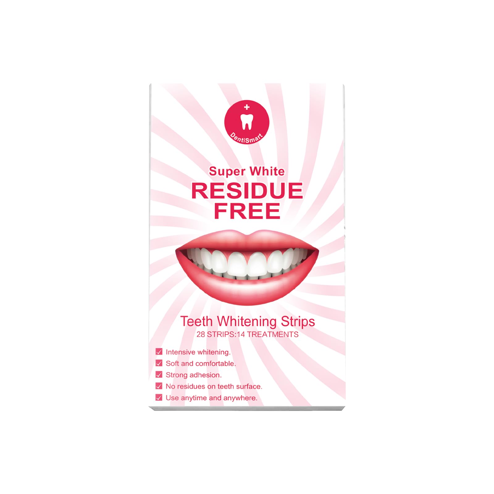 DentiSmart Teeth Whitening Strips packaging with 28 strips