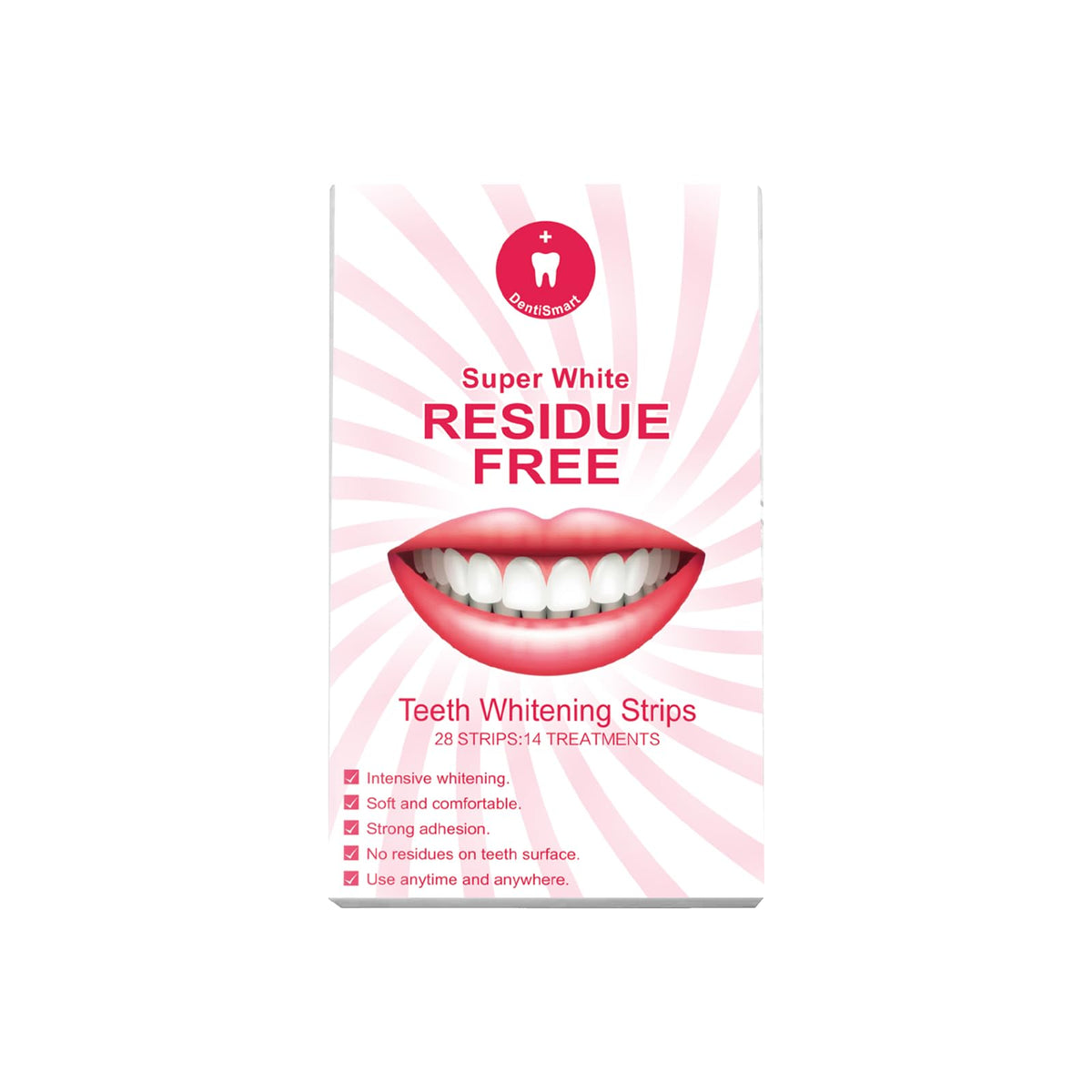 DentiSmart Teeth Whitening Strips packaging with 28 strips