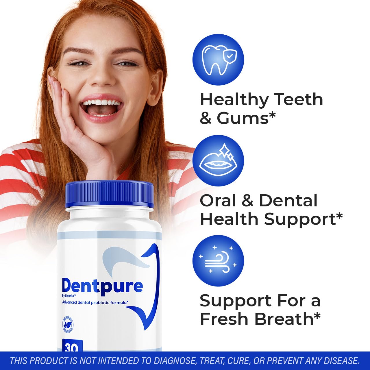 Close-up of Dentpure Probiotics capsules