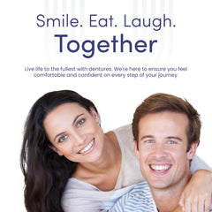 Peppermint-scented Denttach Clean tablets dissolving in water