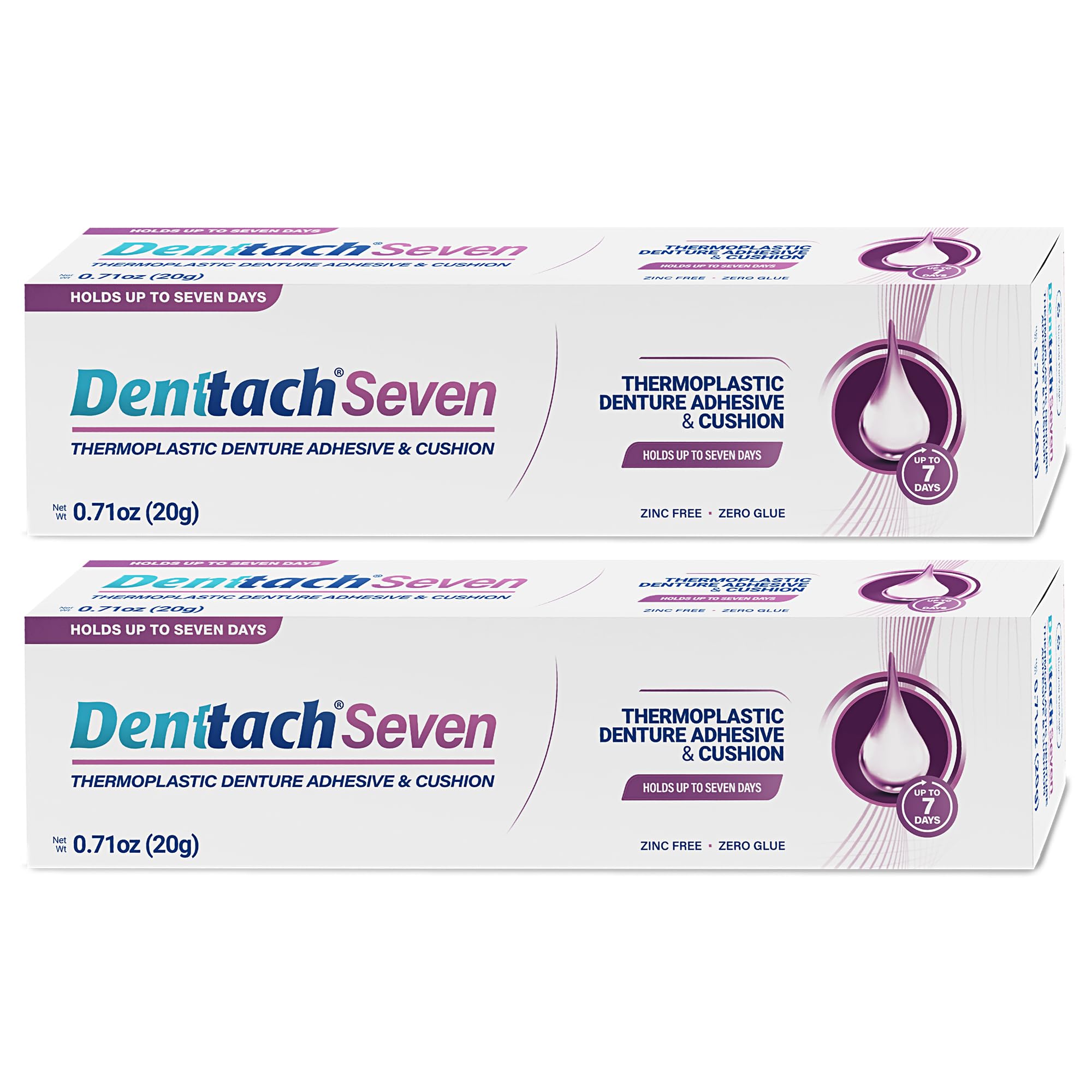 Denttach Thermoplastic Denture Adhesive packaging (Pack of 2)