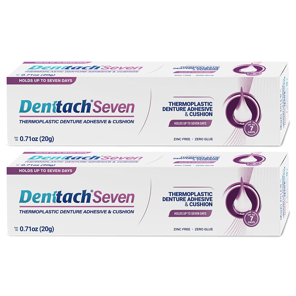 Denttach Thermoplastic Denture Adhesive packaging (Pack of 2)
