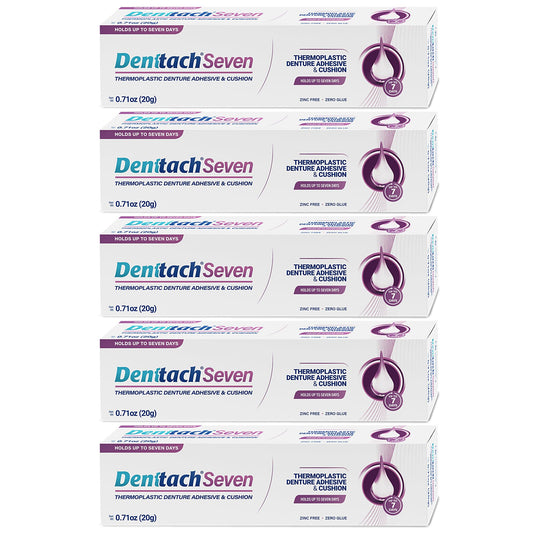 Packaging of zinc-free denture adhesive and cushion reliner