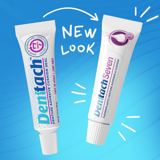 Close-up of thermoplastic denture adhesive formula