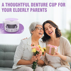 Gift-ready denture care kit for travel and home use