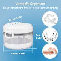 Built-in mirror inside the denture bath box