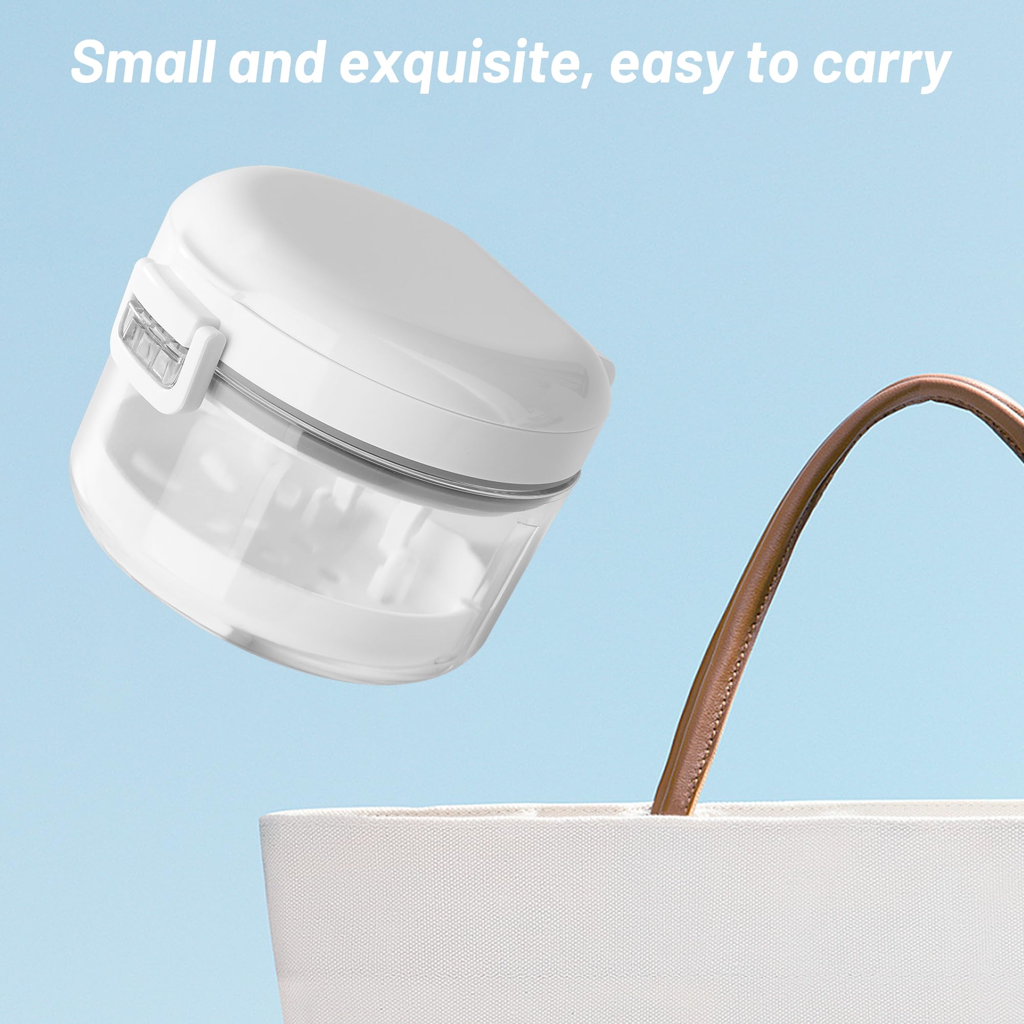 Travel-friendly denture cleaning cup