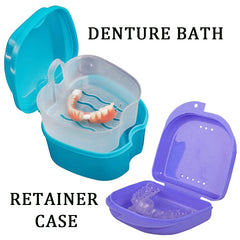 Denture cleaner brush with double heads for dentures and braces
