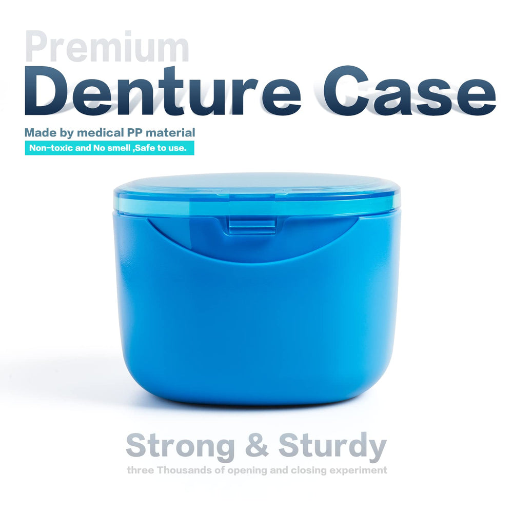 European-style blue denture box design