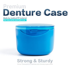European-style blue denture box design