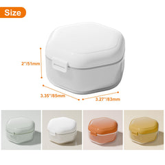 Spacious interior capacity for dentures and retainers