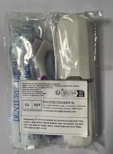 Denture brushes after rinsing and air-drying