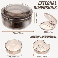 Dishwasher-safe denture container for easy cleaning
