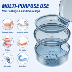 Portable denture case dimensions 3.78 x 2.24 inches