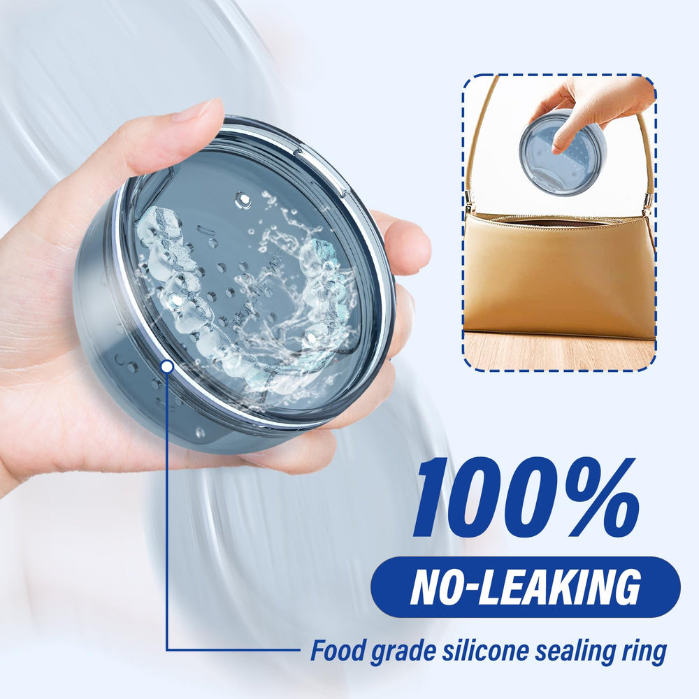 Dishwasher-safe denture container for easy cleaning