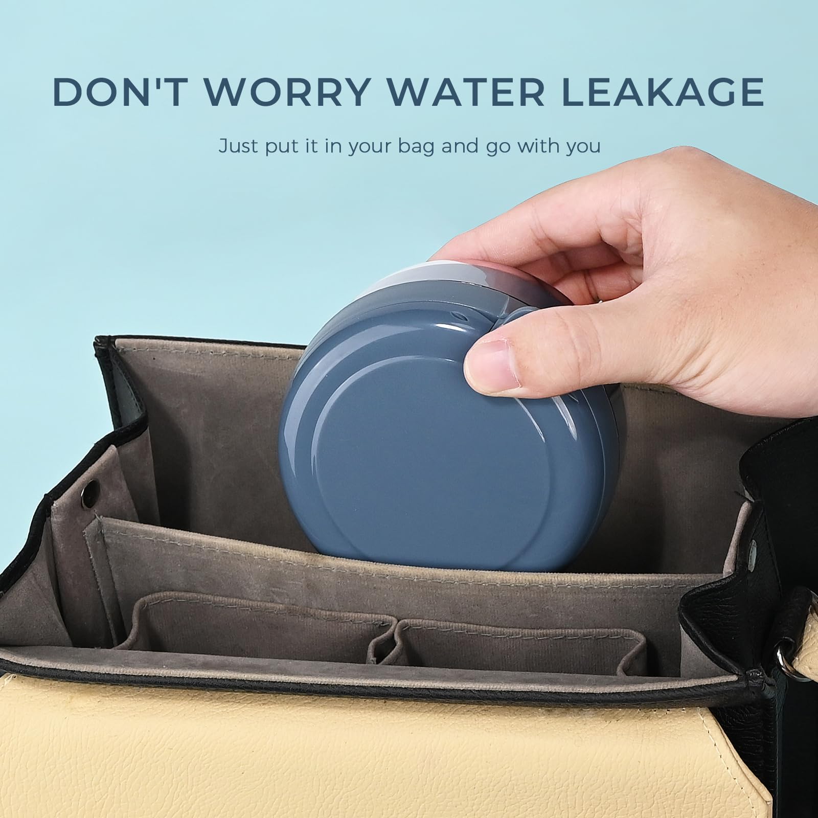 Leak-proof BPA-free denture case designed for travel