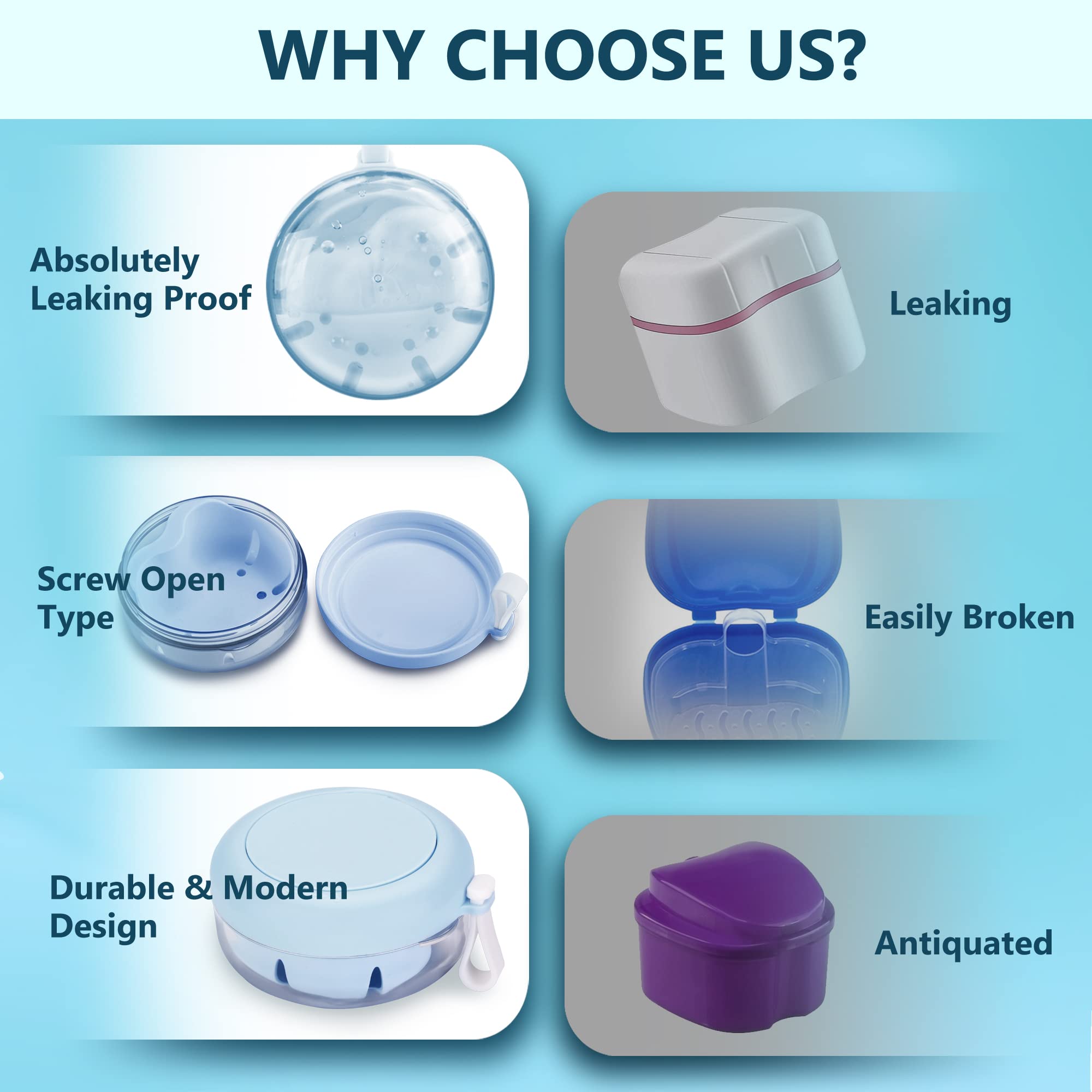 Included toothbrush brush for cleaning retainers, dentures and aligners