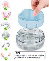 Durable PP/PS with silicone denture case for long-lasting use