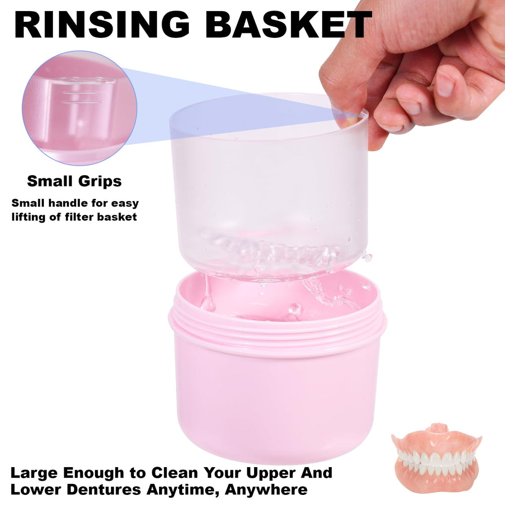 Denture case demonstrating capacity for full dentures