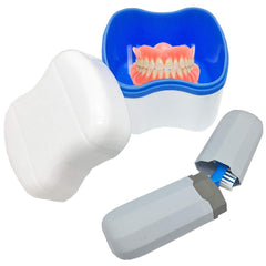 Blue denture cleaning brushes