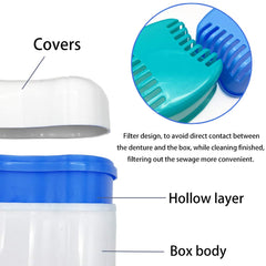 Gray denture toothbrush carrying cases