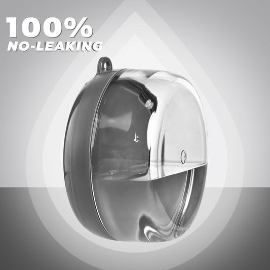 Denture soaking container demonstrating leak-proof design