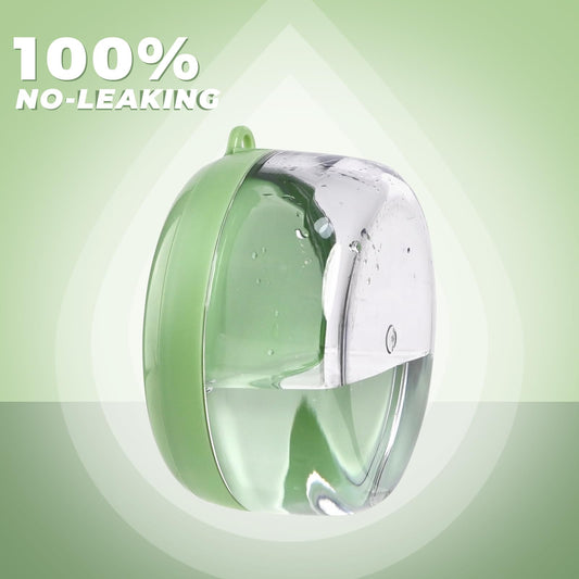 Screw-top leak-proof denture soaking container in green
