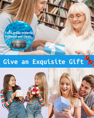 Two-head cleaning brush included with denture case