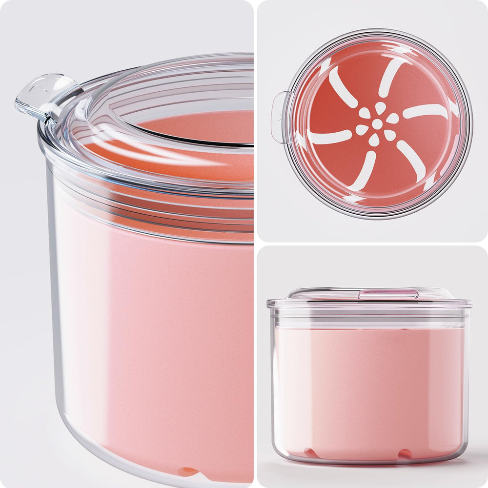 Denture container cups for soaking dentures and retainers