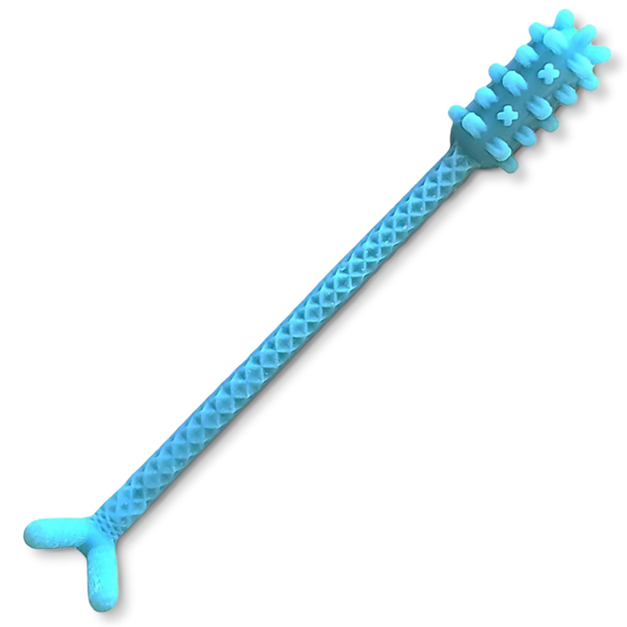 Front view of Denture Dart V3 hard plastic denture brush