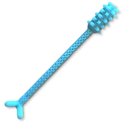 Front view of Denture Dart V3 hard plastic denture brush