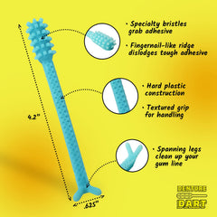Rigid hard bristles on Denture Dart V3