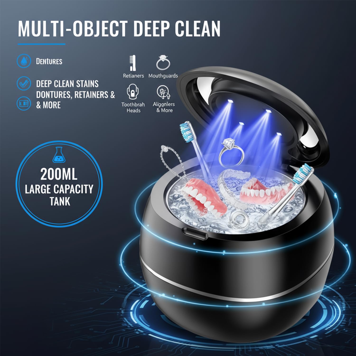 Digital timer and mode buttons on the cleaner