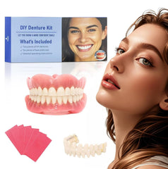 DIY Denture Kit components laid out on a clean surface