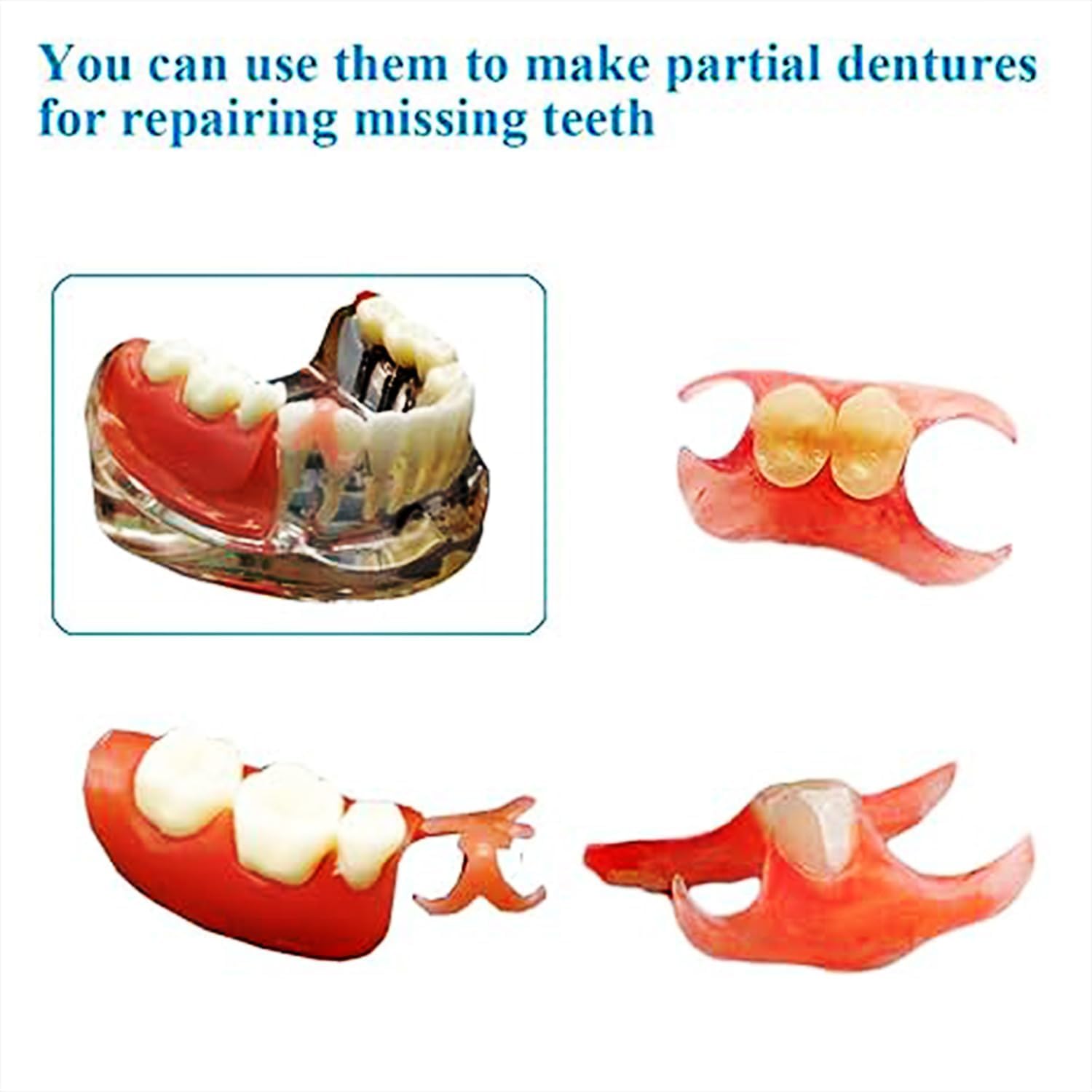 Temporary teeth included in denture kit