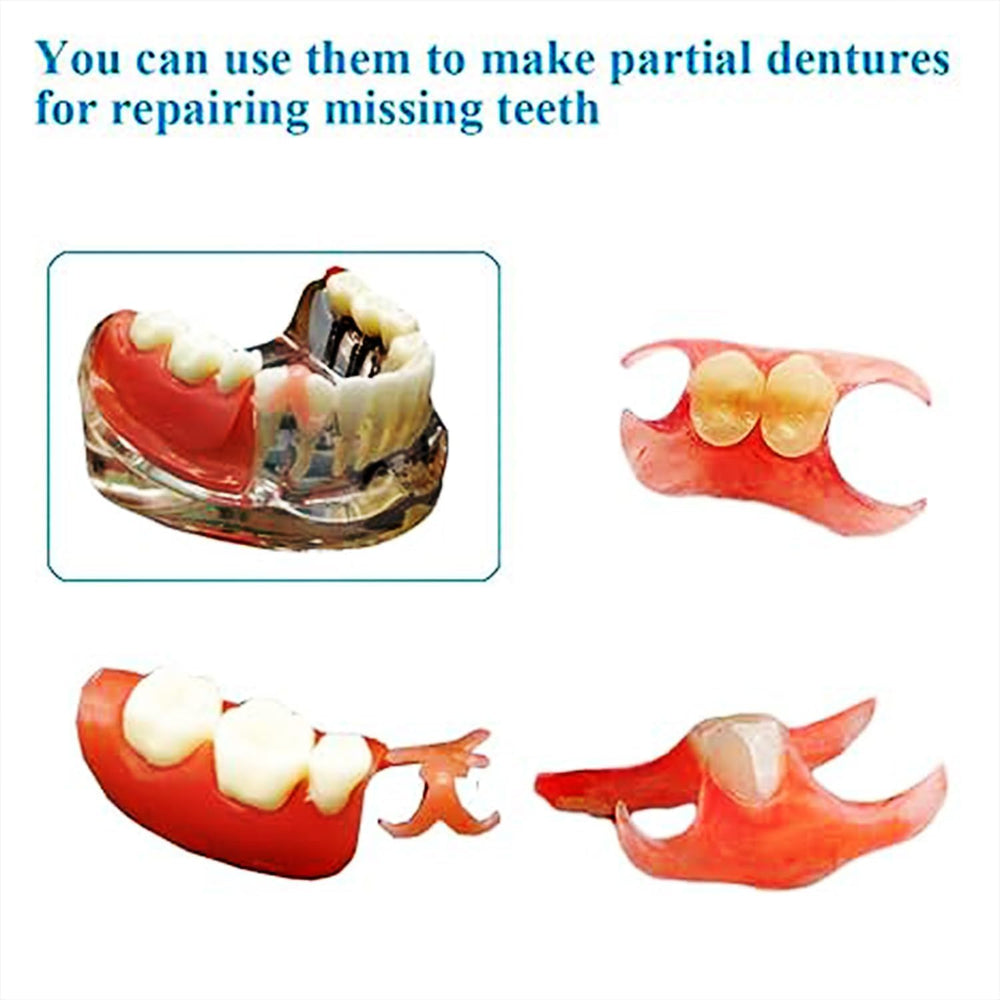 Temporary teeth included in denture kit