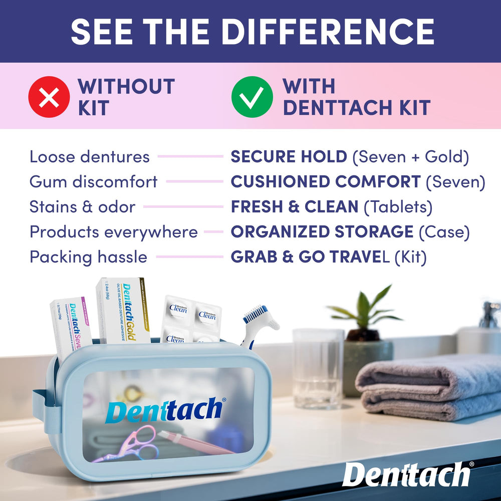 Brush, scissors, tweezers, and microfiber towel for cleaning and care