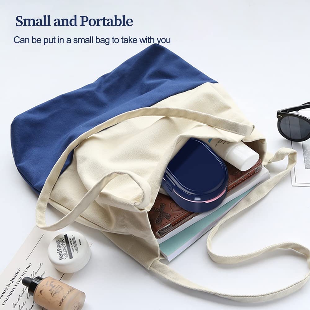 Portable denture storage box for home and travel