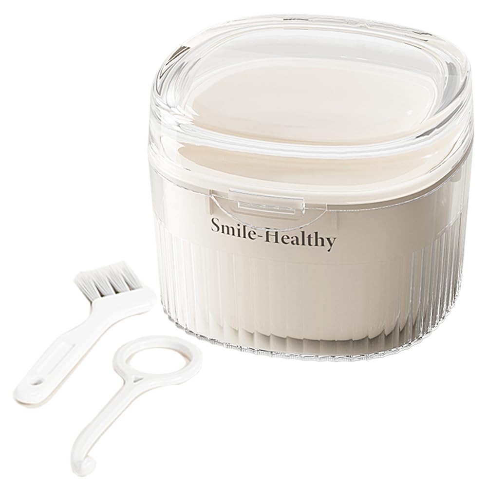 Denture Case Kit with mirror lid closed