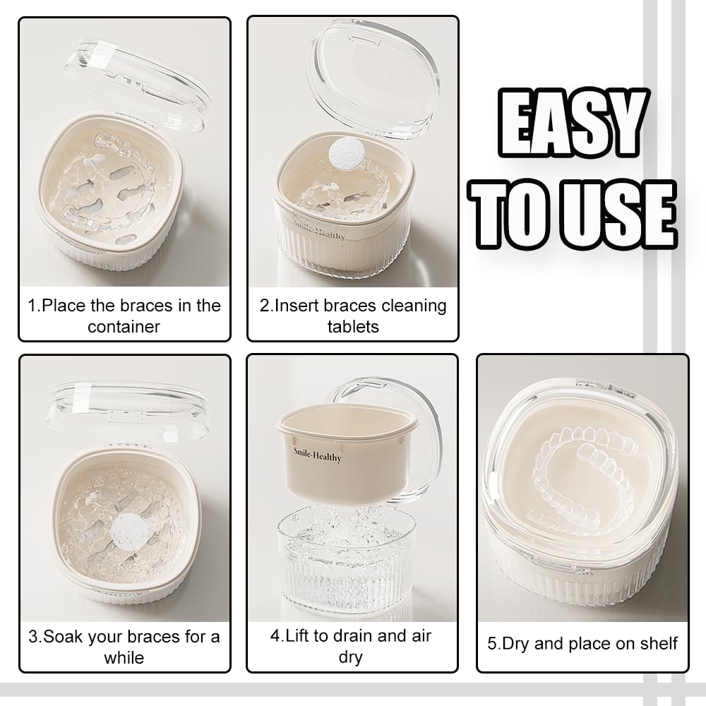 Storage tier inside denture case kit