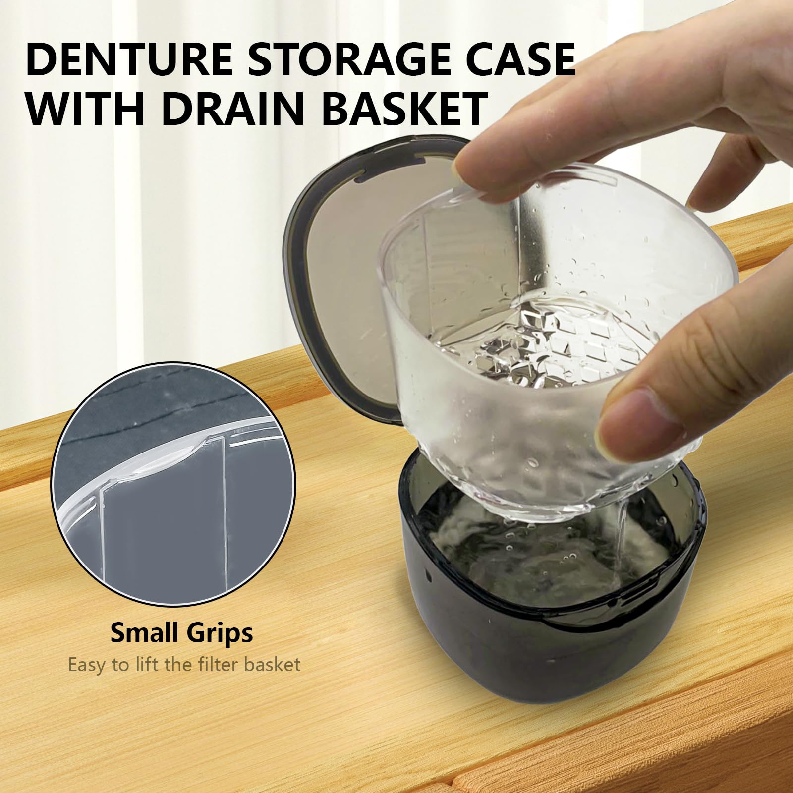Food-grade BPA-free plastic material of denture case