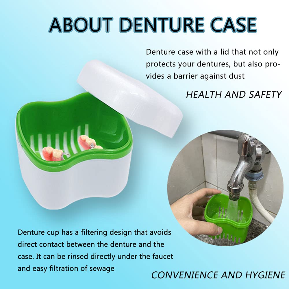 Double-headed denture toothbrush for thorough cleaning