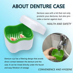 Double-headed denture toothbrush for thorough cleaning