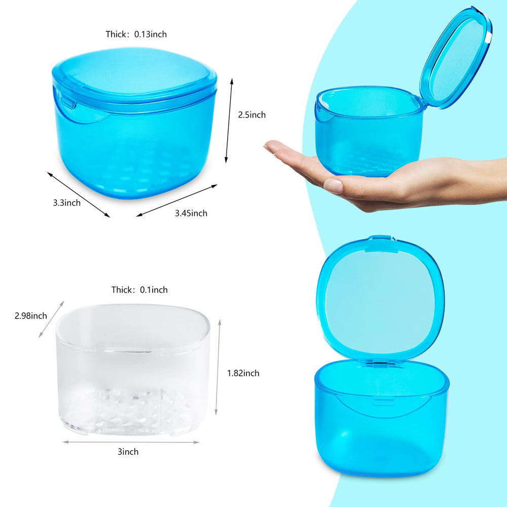 Inside view showing rinsing basket for dentures