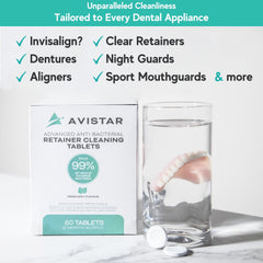 Denture cleaning tablets for dentures and removable appliances