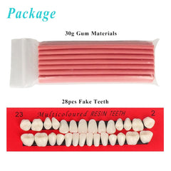 At-home denture kit use and care