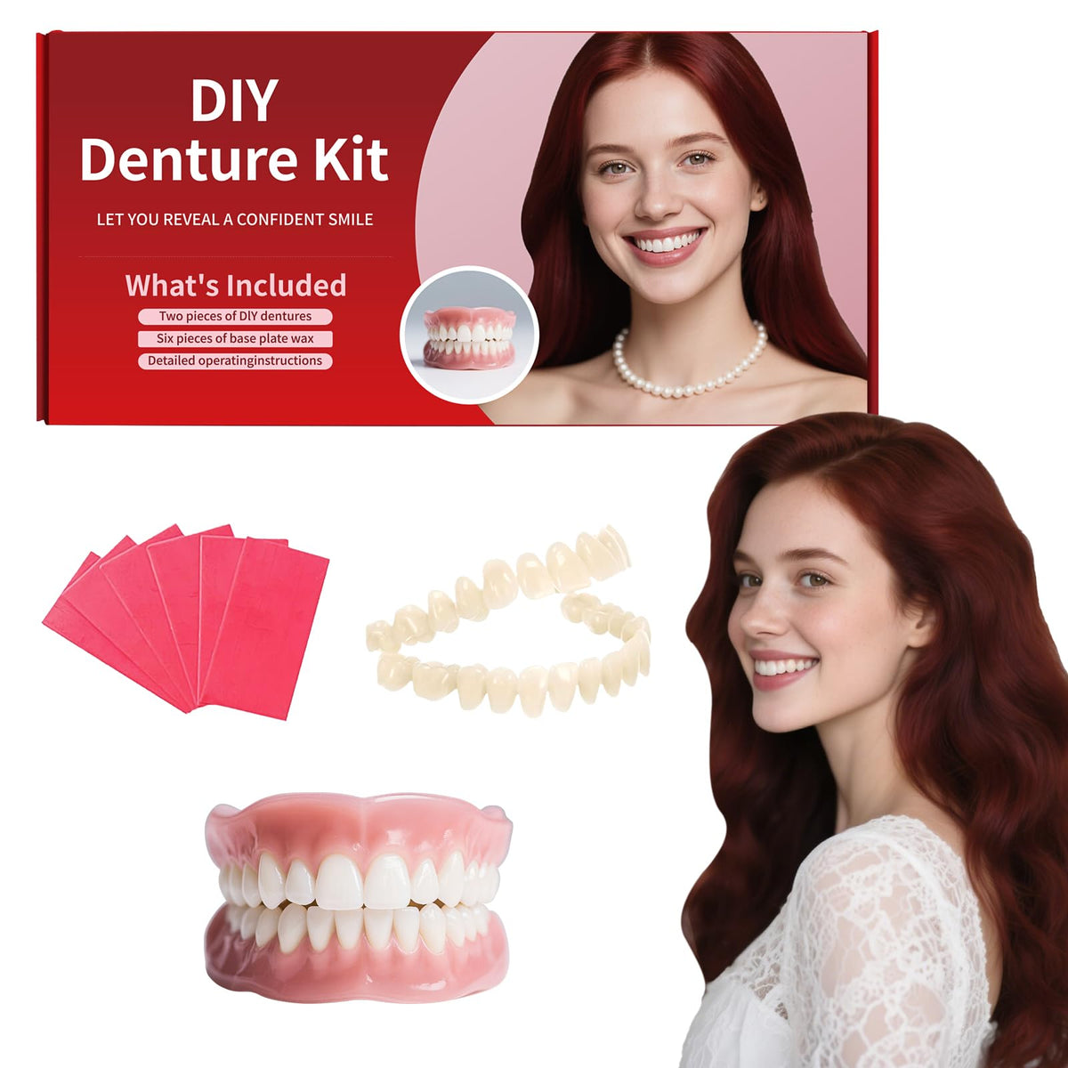 Dentures DIY Kit full set top and bottom image